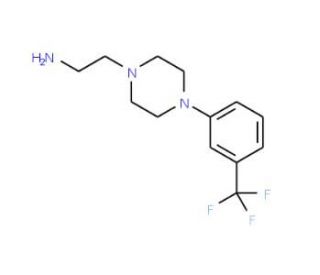2-{4-[3-(Trifluoromethyl)phenyl]piperazin-1-yl}ethanamine (CAS 27144-85-0) - chemical structure image