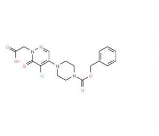 2-[4-{4-[(Benzyloxy)carbonyl]piperazino}-5-chloro-6-oxo-1(6H)-pyridazinyl]acetic acid - chemical structure image