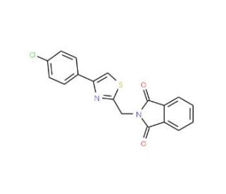 2-{[4-(4-chlorophenyl)-1,3-thiazol-2-yl]methyl}-2,3-dihydro-1H-isoindole-1,3-dione - chemical structure image
