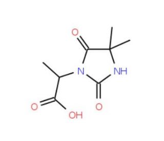 2-(4,4-Dimethyl-2,5-dioxo-imidazolidin-1-yl)-propionic acid (CAS 876709-28-3) - chemical structure image