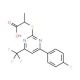2-{[4-(4-Fluorophenyl)-6-(trifluoromethyl)-pyrimidin-2-yl]thio}propanoic acid (CAS 514180-15-5) - chemical structure image