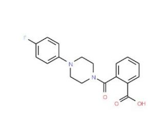 2-{[4-(4-fluorophenyl)piperazin-1-yl]carbonyl}benzoic acid - chemical structure image