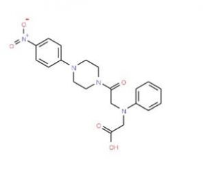 [{2-[4-(4-Nitrophenyl)piperazin-1-yl]-2-oxoethyl}(phenyl)amino]acetic acid - chemical structure image