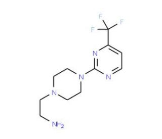 2-{4-[4-(Trifluoromethyl)pyrimidin-2-yl]piperazin-1-yl}ethylamine - chemical structure image