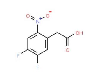 2-(4,5-Difluoro-2-nitrophenyl)acetic acid (CAS 1000339-22-9) - chemical structure image