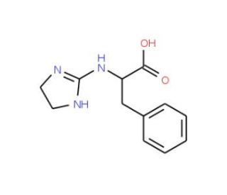 2-(4,5-Dihydro-1H-imidazol-2-ylamino)-3-phenyl-propionic acid - chemical structure image