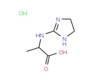 2-(4,5-Dihydro-1H-imidazol-2-ylamino)-propionic acid hydrochloride (CAS 1396964-89-8) - chemical structure image