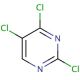 2,4,5-Trichloropyrimidine 的分子结构, CAS编号: 5750-76-5 2,4,5-Trichloropyrimidine (CAS 5750-76-5) - chemical structure image
