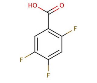 2,4,5-Trifluorobenzoic acid (CAS 446-17-3) - chemical structure image