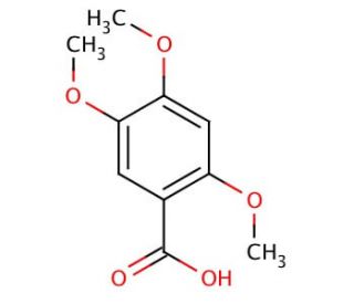 2,4,5-Trimethoxybenzoic acid (CAS 490-64-2) - chemical structure image