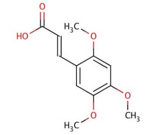 2,4,5-Trimethoxycinnamic acid (CAS 24160-53-0) - chemical structure image
