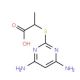 2-(4,6-Diaminopyrimidin-2-ylsulfanyl)-propionic acid - chemical structure image