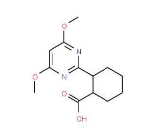 2-(4,6-Dimethoxypyrimidin-2-yl)cyclohexane-carboxylic acid (CAS 633320-99-7) - chemical structure image