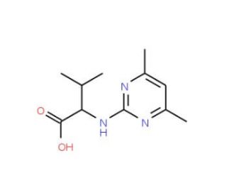 2-(4,6-Dimethyl-pyrimidin-2-ylamino)-3-methyl-butyric acid - chemical structure image