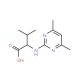 2-(4,6-Dimethyl-pyrimidin-2-ylamino)-3-methyl-butyric acid - chemical structure image