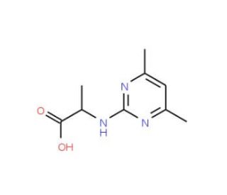 2-(4,6-Dimethyl-pyrimidin-2-ylamino)-propionic acid - chemical structure image