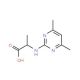 2-(4,6-Dimethyl-pyrimidin-2-ylamino)-propionic acid - chemical structure image