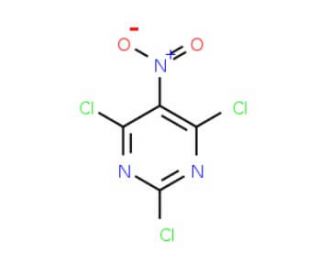 2,4,6-Trichloro-5-nitropyrimidine (CAS 4359-87-9) - chemical structure image