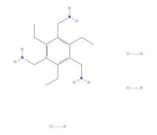 2,4,6-Triethyl-1,3,5-benzenetrimethanamine trihydrochloride (CAS 190779-64-7) - chemical structure image