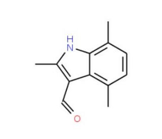 2,4,7-Trimethyl-1H-indole-3-carbaldehyde - chemical structure image