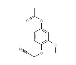 2-(4-Acetoxy-2-methoxyphenoxy)-acetonitrile (CAS 887352-07-0) - chemical structure image