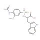 2-(4-Acetylamino-3-methoxy-benzenesulfonylamino)-3-(1H-indol-3-yl)-propionic acid - chemical structure image