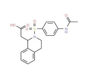 [2-(4-Acetylamino-benzenesulfonyl)-1,2,3,4-tetrahydro-isoquinolin-1-yl]-acetic acid - chemical structure image