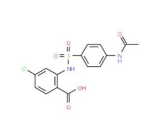 2-({[4-(acetylamino)phenyl]sulfonyl}amino)-4-chlorobenzoic acid - chemical structure image
