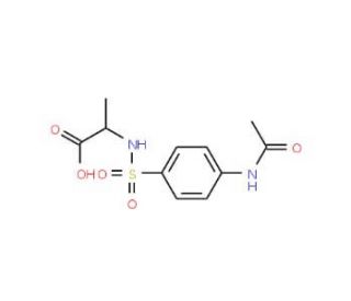2-({[4-(acetylamino)phenyl]sulfonyl}amino)propanoic acid - chemical structure image
