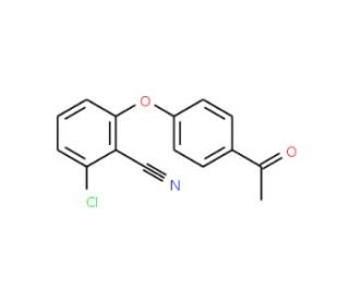 2-(4-Acetylphenoxy)-6-chlorobenzenecarbonitrile - chemical structure image