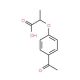 2-(4-acetylphenoxy)propanoic acid (CAS 91143-71-4) - chemical structure image