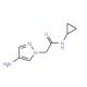 2-(4-amino-1H-pyrazol-1-yl)-N-cyclopropylacetamide - chemical structure image
