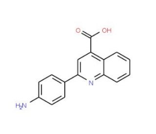 2-(4-Amino-phenyl)-quinoline-4-carboxylic acid (CAS 94205-62-6) - chemical structure image