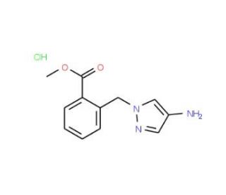 2-(4-Amino-pyrazol-1-ylmethyl)-benzoic acid methyl ester hydrochloride - chemical structure image