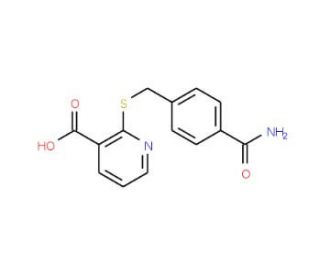 2-{[4-(aminocarbonyl)benzyl]thio}nicotinic acid - chemical structure image