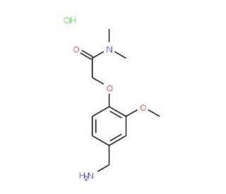 2-[4-(aminomethyl)-2-methoxyphenoxy]-N,N-dimethylacetamide hydrochloride - chemical structure image