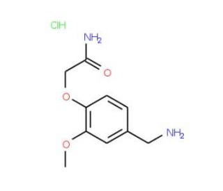 2-[4-(aminomethyl)-2-methoxyphenoxy]acetamide hydrochloride - chemical structure image