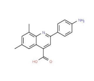 2-(4-aminophenyl)-6,8-dimethylquinoline-4-carboxylic acid - chemical structure image