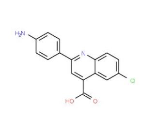 2-(4-aminophenyl)-6-chloroquinoline-4-carboxylic acid - chemical structure image