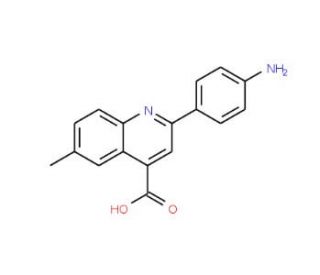 2-(4-aminophenyl)-6-methylquinoline-4-carboxylic acid - chemical structure image