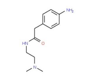 2-(4-aminophenyl)-N-[2-(dimethylamino)ethyl]acetamide - chemical structure image