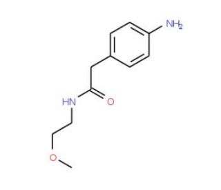 2-(4-aminophenyl)-N-(2-methoxyethyl)acetamide - chemical structure image