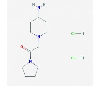 2-(4-aminopiperidin-1-yl)-1-(pyrrolidin-1-yl)ethan-1-one dihydrochloride - chemical structure image