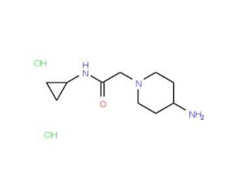 2-(4-aminopiperidin-1-yl)-N-cyclopropylacetamide dihydrochloride - chemical structure image