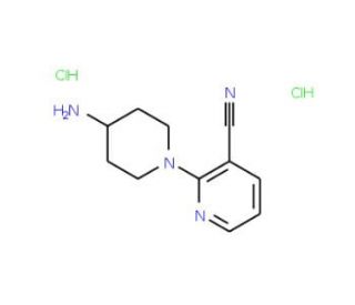 2-(4-Aminopiperidin-1-yl)nicotinonitrile dihydrochloride - chemical structure image