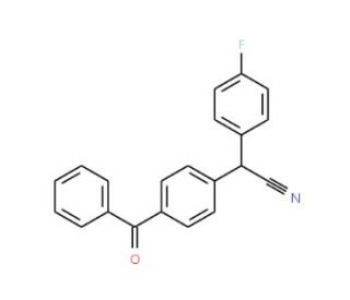 2-(4-Benzoylphenyl)-2-(4-fluorophenyl)acetonitrile (CAS 446275-89-4) - chemical structure image