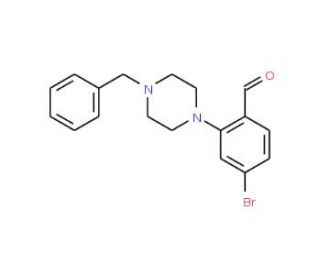 2-(4-Benzyl-1-piperazino)-4-bromo-benzaldehyde (CAS 883511-95-3) - chemical structure image