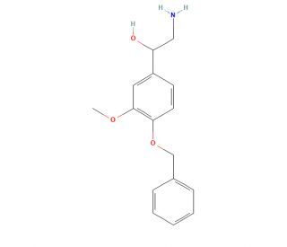 2-(4-Benzyloxy-2-methoxyphenyl)-2-hydroxy-ethylamine (CAS 60372-08-9) - chemical structure image