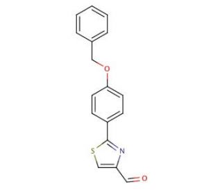 2-(4-Benzyloxyphenyl)thiazole-4-carbaldehyde (CAS 885278-93-3) - chemical structure image