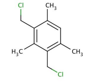 2,4-Bis(chloromethyl)-1,3,5-trimethylbenzene (CAS 1585-17-7) - chemical structure image